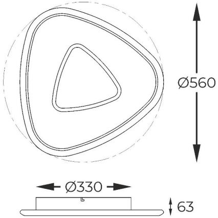 Plafonieră LED dimabilă Zuma Line LED/27W/230V 3000K negru + telecomandă