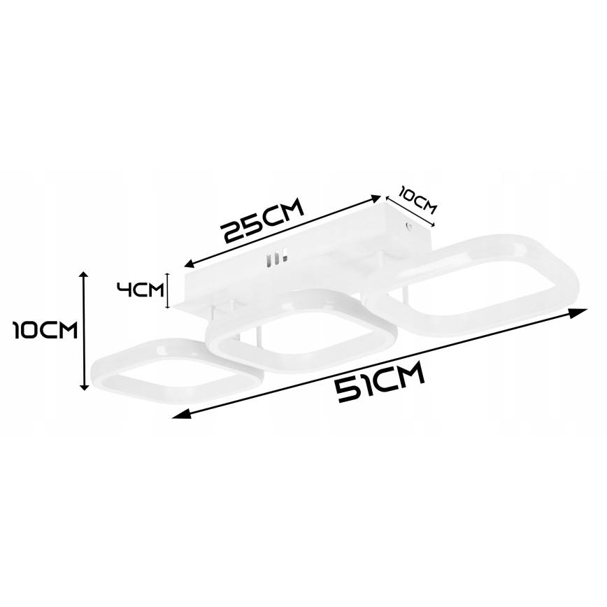 Plafonieră LED dimabilă LED/33W/230V 3000-6500K albă Wi-Fi Tuya + telecomandă
