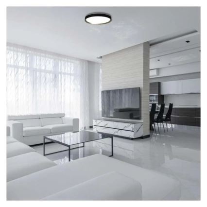 Plafonieră LED reglabilă ILVI LED/45W/230V 2700-6500K Ø 50 cm negru/alamă + telecomandă