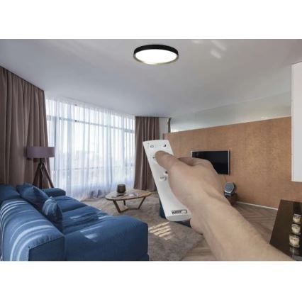 Plafonieră LED reglabilă ILVI LED/45W/230V 2700-6500K Ø 50 cm negru/alamă + telecomandă