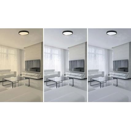 Plafonieră LED reglabilă ILVI LED/45W/230V 2700-6500K Ø 50 cm negru/alamă + telecomandă