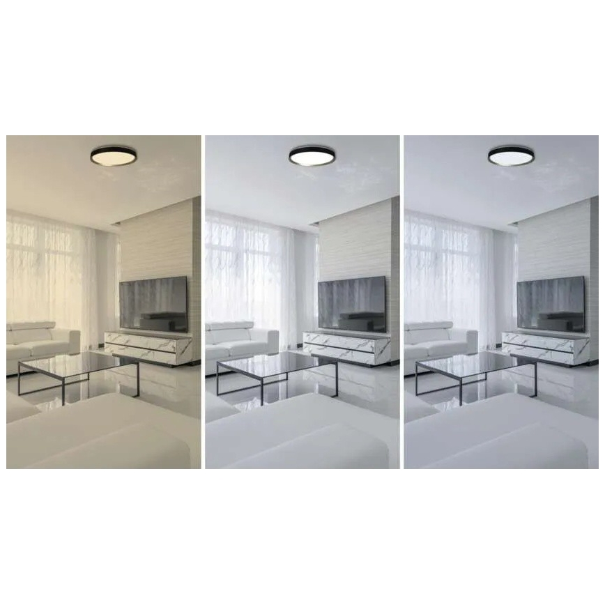 Plafonieră LED reglabilă ILVI LED/45W/230V 2700-6500K Ø 50 cm negru/alamă + telecomandă