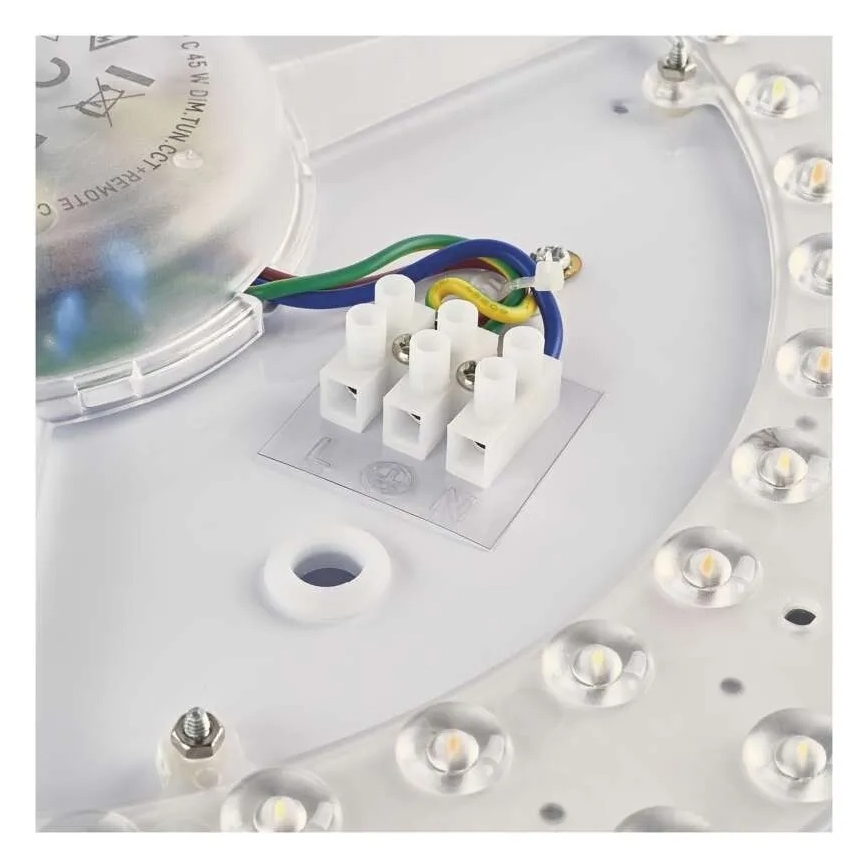 Plafonieră LED reglabilă ILVI LED/45W/230V 2700-6500K Ø 50 cm negru/alamă + telecomandă