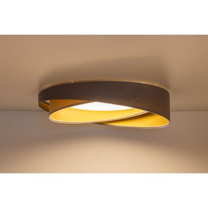 Plafonieră LED dimabilă SMART GALAXY MODERN, LED/24W/230V, 3000-6500K, Ø 55 cm, gri/bej/auriu + telecomandă