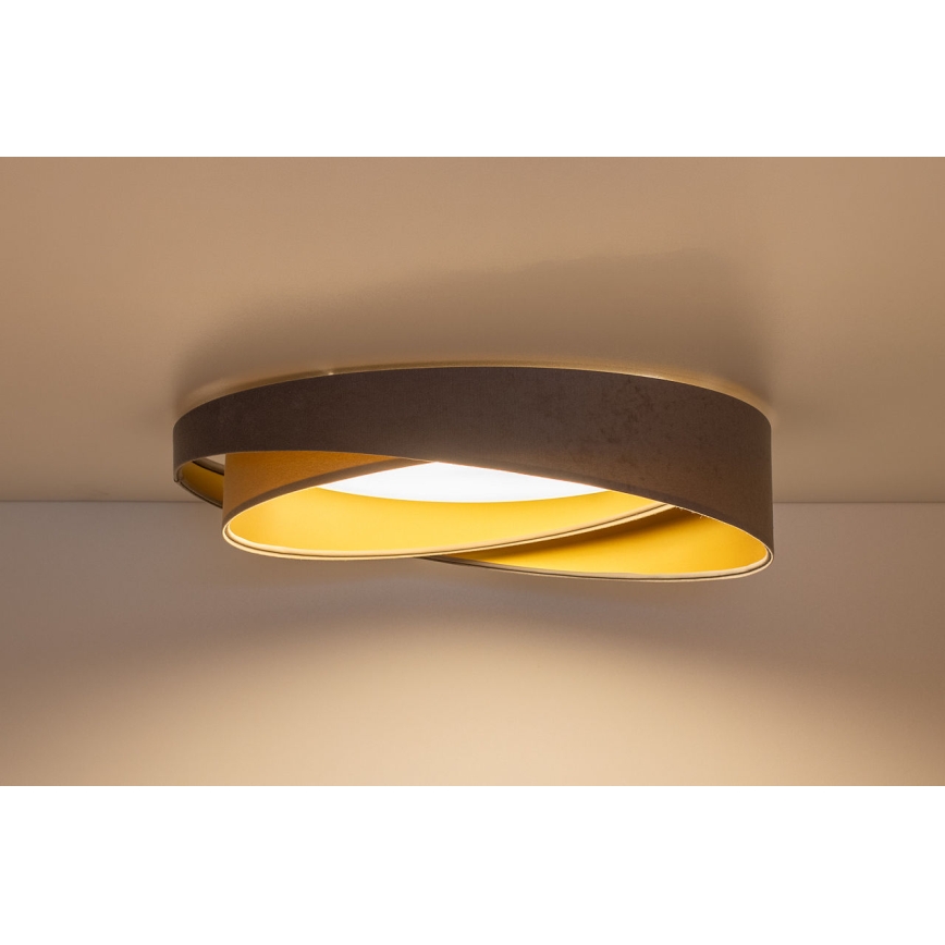 Plafonieră LED dimabilă SMART GALAXY MODERN, LED/24W/230V, 3000-6500K, Ø 55 cm, gri/bej/auriu + telecomandă