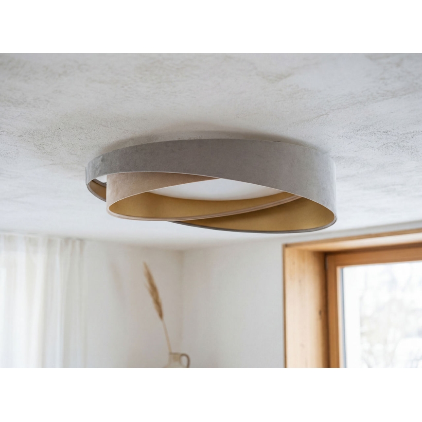 Plafonieră LED dimabilă SMART GALAXY MODERN, LED/24W/230V, 3000-6500K, Ø 55 cm, gri/bej/auriu + telecomandă