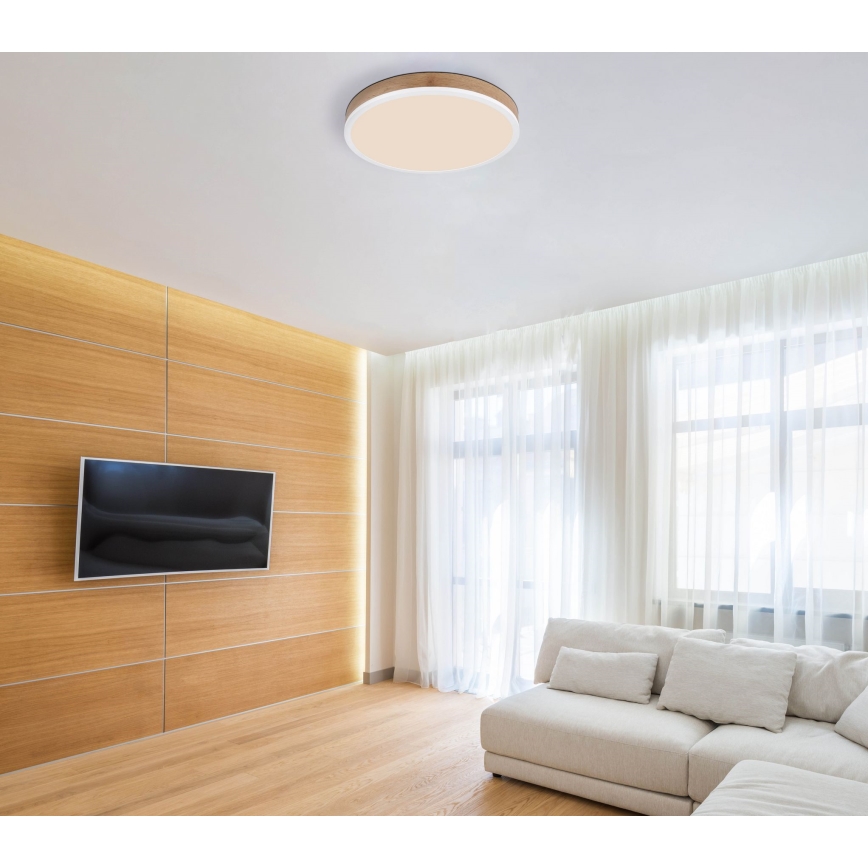 Plafonieră LED/24W/230V d. 45 cm maro Globo