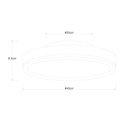 Plafonieră LED/24W/230V d. 45 cm maro Globo
