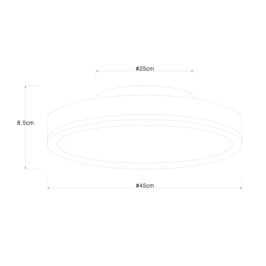 Plafonieră LED/24W/230V d. 45 cm maro Globo