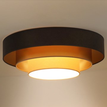 Plafonieră LED Duolla LUNETA LED/26W/230V d. 60 cm 4000K maro/auriu/crem