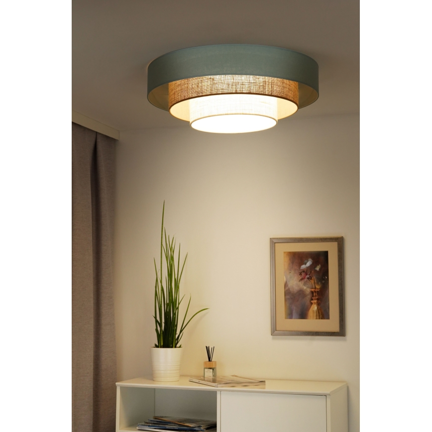 Plafonieră LED Duolla LUNETA LED/26W/230V d. 60 cm 4000K turcoaz/bej/crem