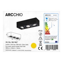 Plafonieră LED DWIGHT 3xG53/20W/230V Arcchio
