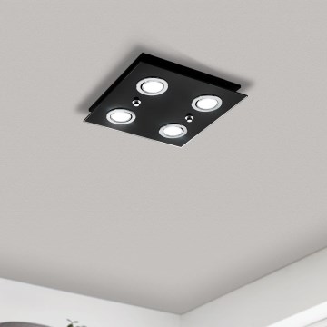 Plafonieră LED Eglo 33804 GRATTINO 4xGU10/2,8W/230V 3000K negru