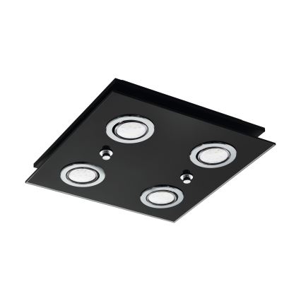Plafonieră LED Eglo 33804 GRATTINO 4xGU10/2,8W/230V 3000K negru