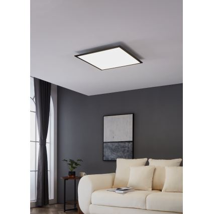 Plafonieră LED Eglo LED/33W/230V 60x60 cm negru