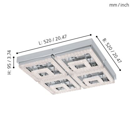 Plafonieră LED Eglo LED/48W/230V
