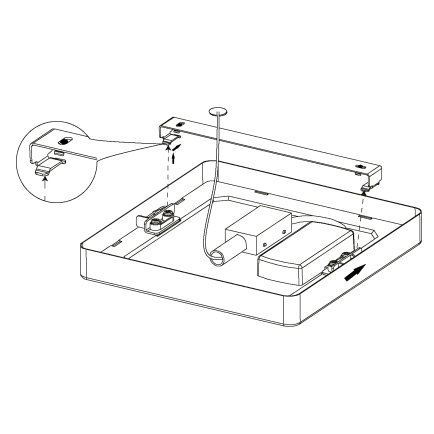 Eglo - Plafonieră LED 10,5 W, 230 V, 16 x 16 cm