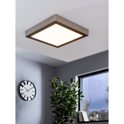 Plafonieră LED Eglo FUEVA 78218, 22 W, 230 V, 30 x 30 cm, crom mat