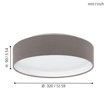 Plafonieră LED Eglo PASTERI 11W/230V - 31593