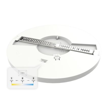 Plafonieră LED EVORA 24W, 230V, 3000/4000/6000K, Ø 30 cm, albă