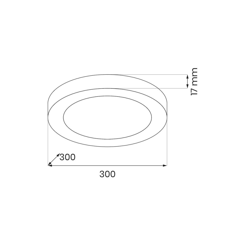 Plafonieră LED EVORA 24W, 230V, 3000/4000/6000K, Ø 30 cm, albă