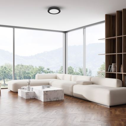 Plafonieră LED EVORA, 6W, 230V, 3000/4000/6000K, Ø 14 cm, neagră