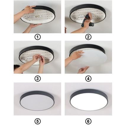 Plafonieră LED FELIZ LED/40W/230V 4000K d. 40 cm negru