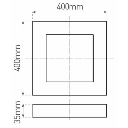 Plafonieră LED FENIX LED/32W/230V 3800K 40 cm