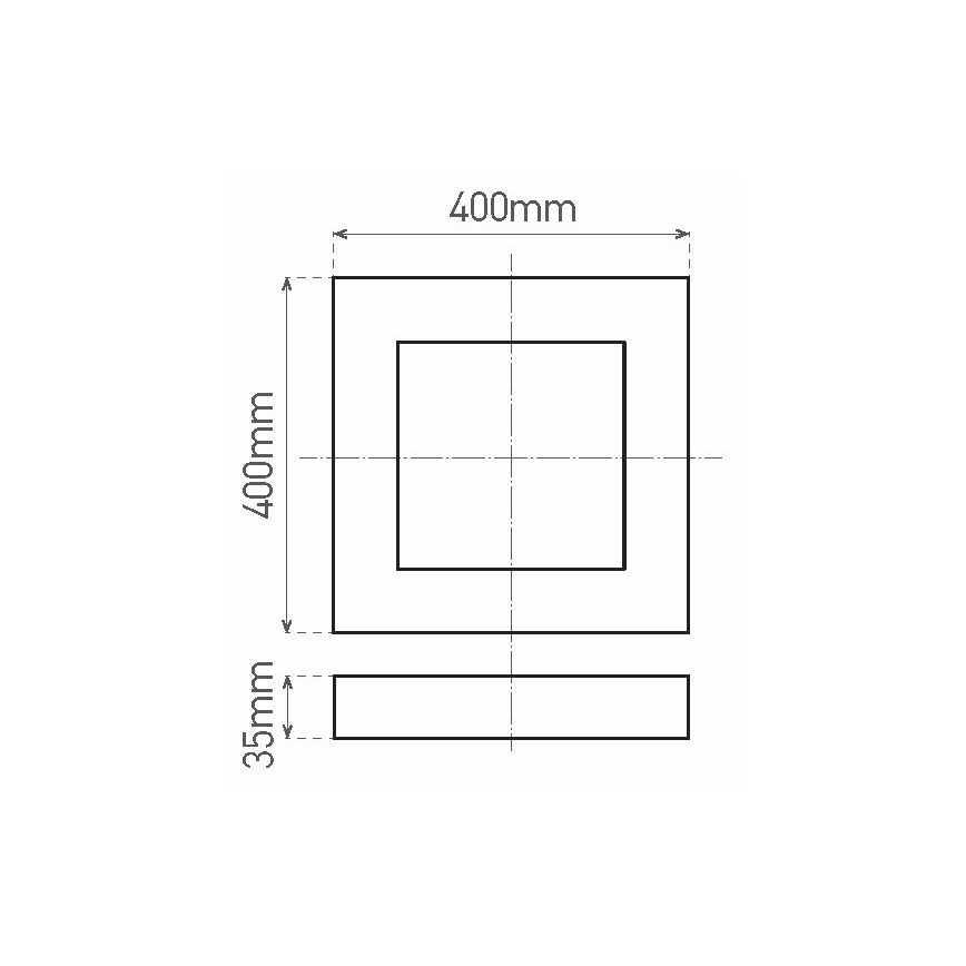 Plafonieră LED FENIX LED/32W/230V 3800K 40 cm