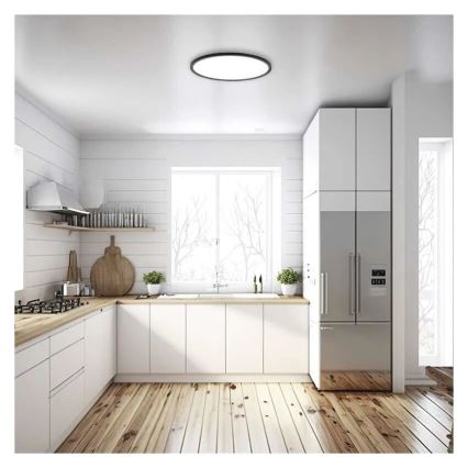 Plafonieră LED FLORI LED/18W/230V 4000K negru d. 29 cm