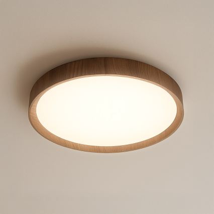Plafonieră LED FOREST, 24 W, 230 V, Ø 39 cm, maro