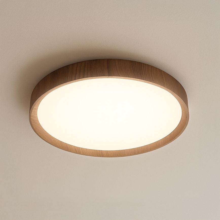 Plafonieră LED FOREST, 24 W, 230 V, Ø 39 cm, maro