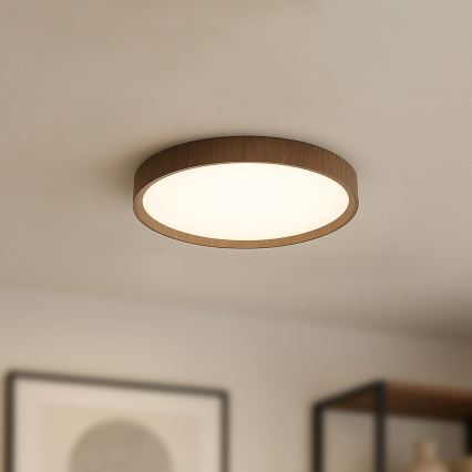 Plafonieră LED FOREST, 24 W, 230 V, Ø 39 cm, maro