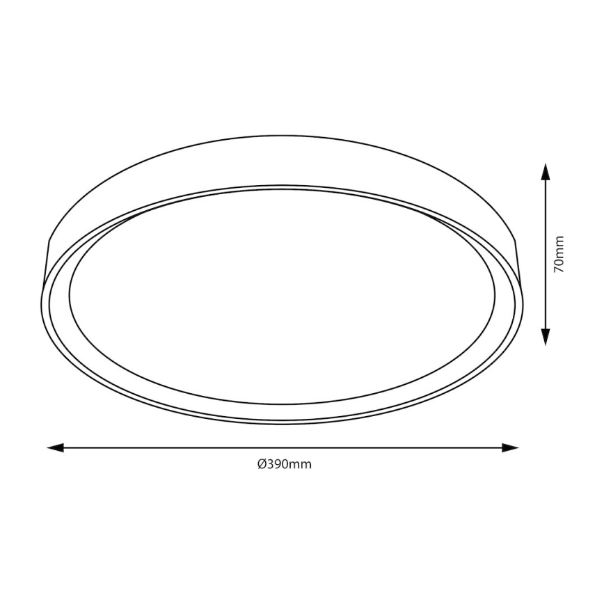 Plafonieră LED FOREST, 24 W, 230 V, Ø 39 cm, maro