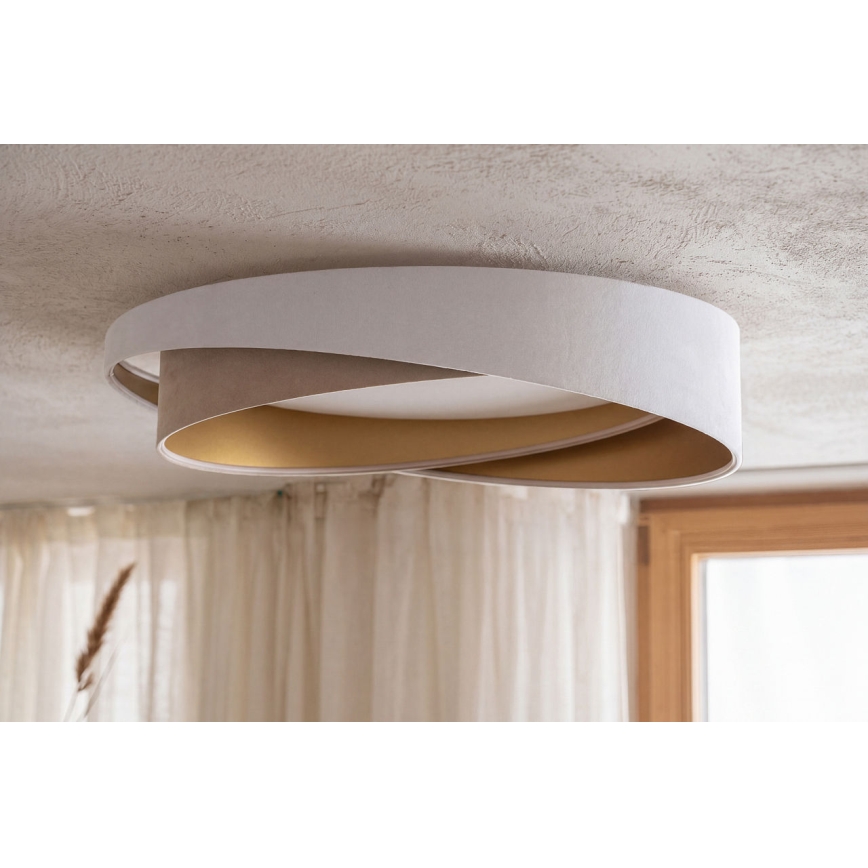Plafonieră LED GALAXY MODERN, 24 W, 230 V, Ø 55 cm, alb/bej/auriu