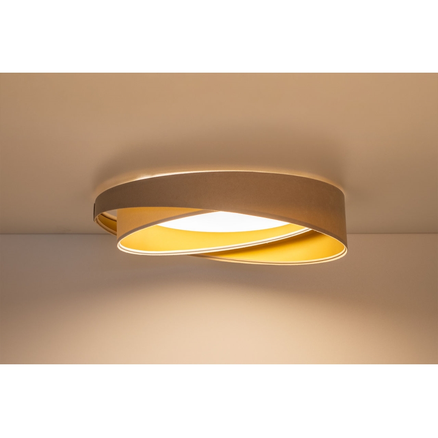 Plafonieră LED GALAXY MODERN, 24W, 230V, Ø 55 cm, bej/alb/auriu
