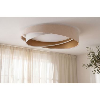 Plafonieră LED GALAXY MODERN, 24W, 230V, Ø 55 cm, bej/alb/auriu