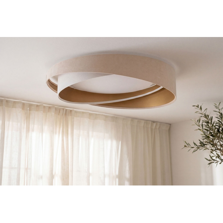 Plafonieră LED GALAXY MODERN, 24W, 230V, Ø 55 cm, bej/alb/auriu