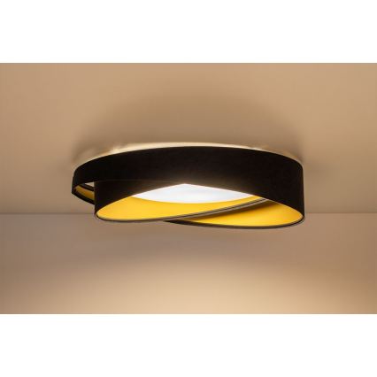 Plafonieră LED GALAXY MODERN, 24W, 230V, Ø 55 cm, negru/auriu