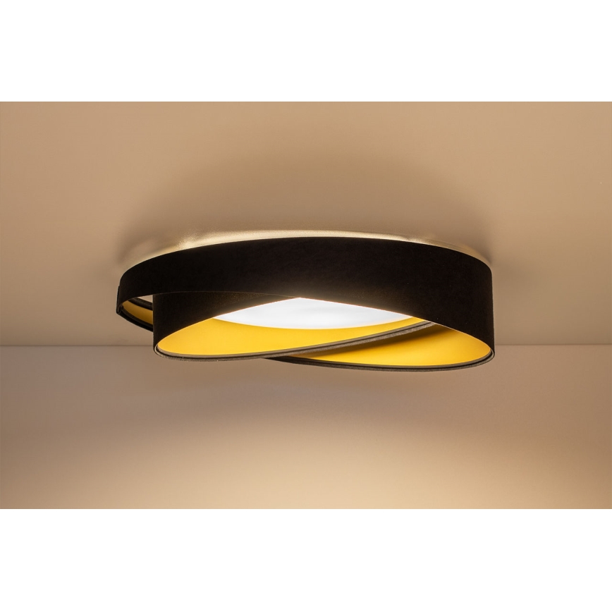 Plafonieră LED GALAXY MODERN, 24W, 230V, Ø 55 cm, negru/auriu