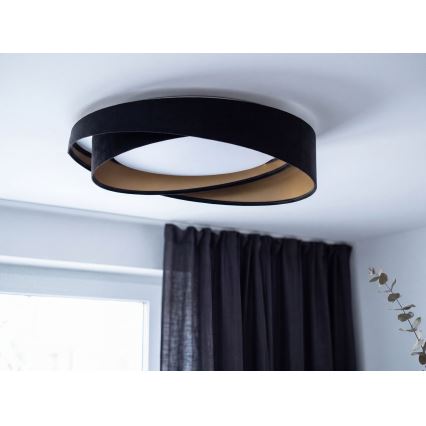 Plafonieră LED GALAXY MODERN, 24W, 230V, Ø 55 cm, negru/auriu