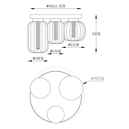 Plafonieră LED Globo LED/23W/230V