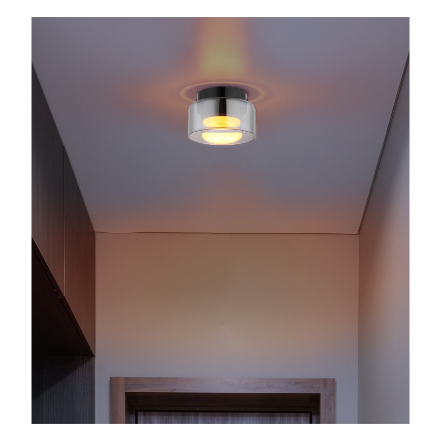 Plafonieră LED Globo 1xGX53/6W/230V d. 13 cm fumuriu/negru