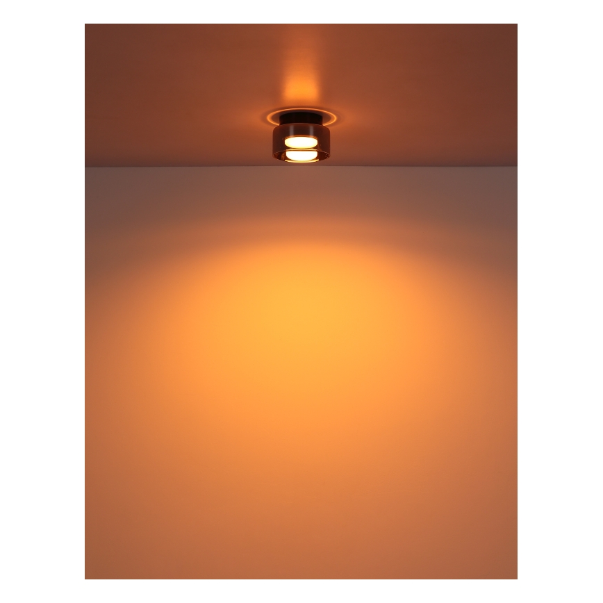 Plafonieră LED Globo 1xGX53/6W/230V d. 13 cm fumuriu/negru