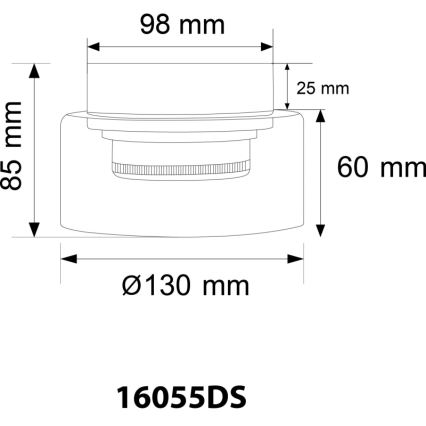 Plafonieră LED Globo 1xGX53/6W/230V d. 13 cm fumuriu/negru