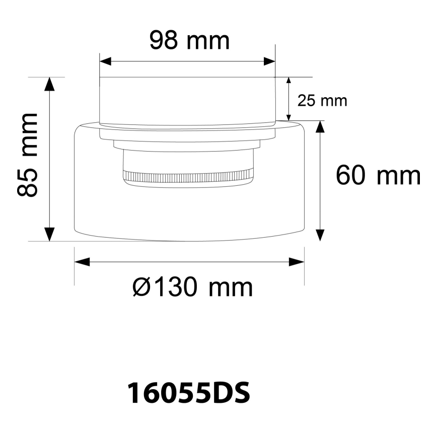 Plafonieră LED Globo 1xGX53/6W/230V d. 13 cm fumuriu/negru