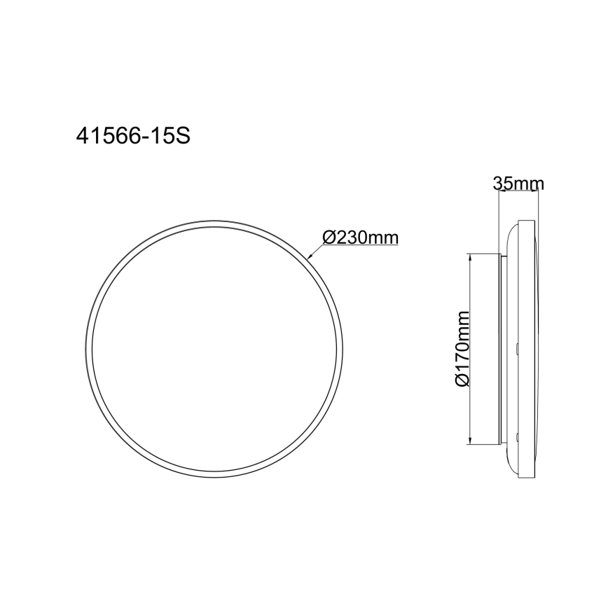 Plafonieră LED Globo LED/15W/230V 4000K d. 23 cm negru