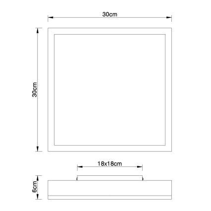 Plafonieră LED Globo LED/12W/230V 3000K 30x30 cm