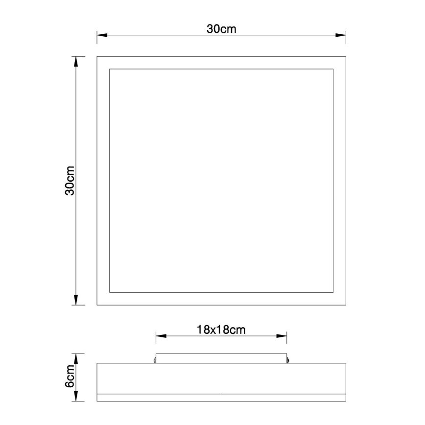 Plafonieră LED Globo LED/12W/230V 3000K 30x30 cm