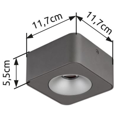 Plafonieră LED Globo LED/6,5W/230V 11,7x11,7 cm
